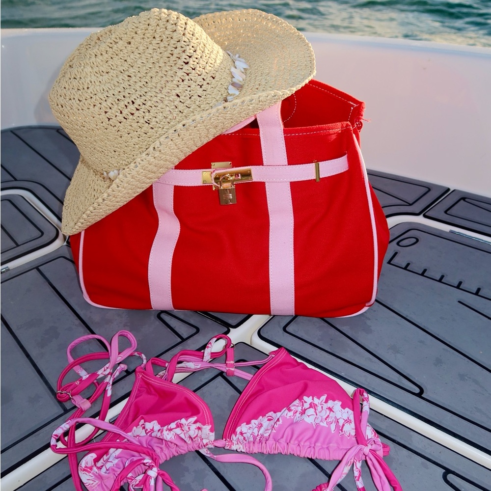 Boatkin – Red & Pink Limited Edition Boat Tote - Picture 5 of 10